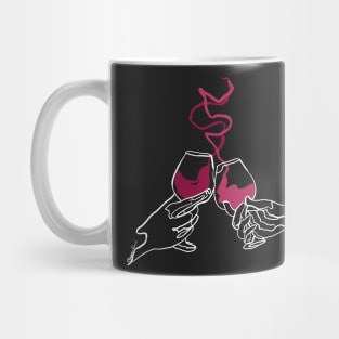 Single Line - Wine (White) Mug